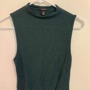 Halogen - XSP green mock-neck tank top
